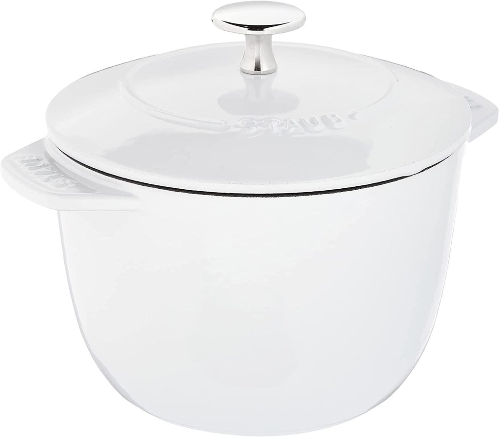 Staub Cast Iron 1.5-qt Petite French Oven - Matte White, Made in France
