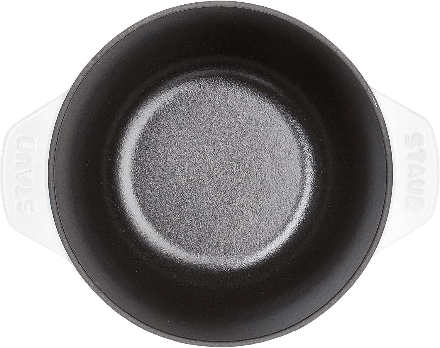 Staub Cast Iron 1.5-qt Petite French Oven - Matte White, Made in France