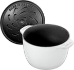 Staub Cast Iron 1.5-qt Petite French Oven - Matte White, Made in France