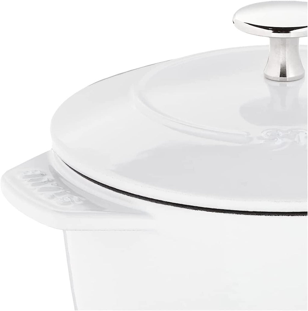 Staub Cast Iron 1.5-qt Petite French Oven - Matte White, Made in France