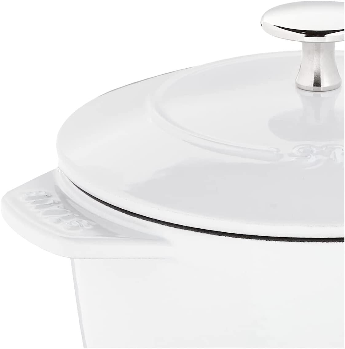 Staub Cast Iron 1.5-qt Petite French Oven - Matte White, Made in France
