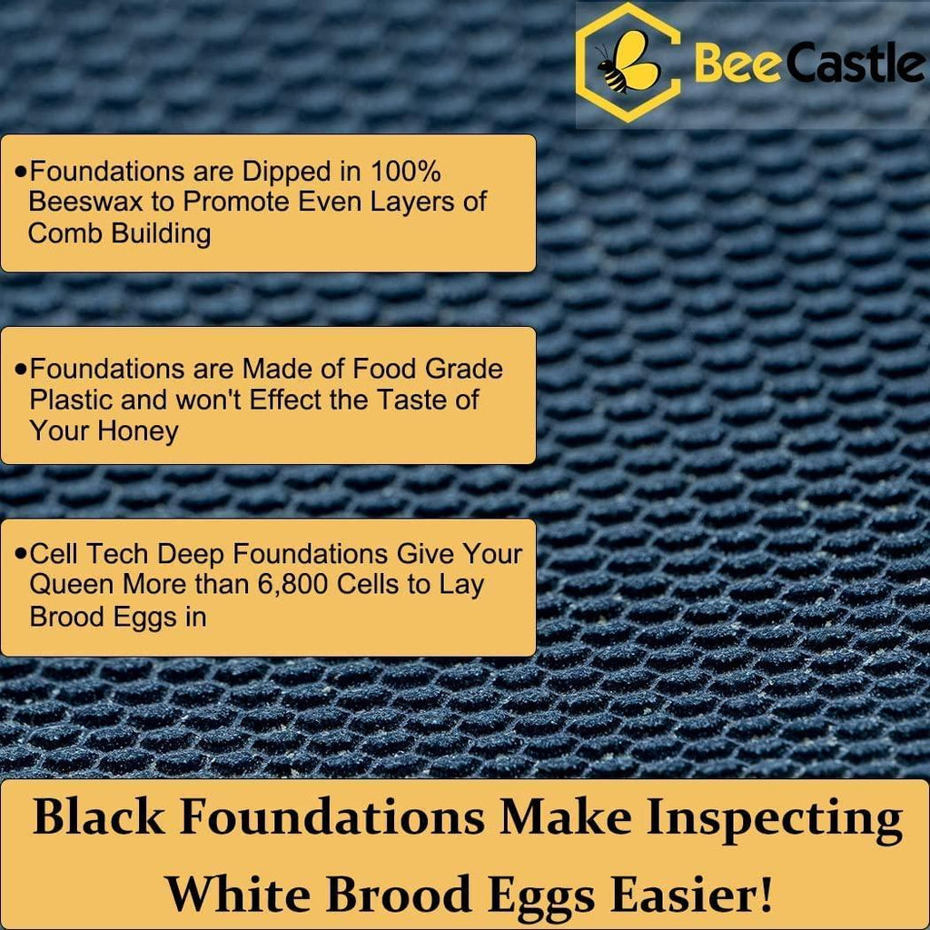 Bee Hive 8 Frame Complete Bee Hives and Supplies Starter Kit, Beeswax Coated Beehives for Beginners with Bee Hive Frame and Waxed Foundation Include 2 Deep Hive Box and 2 Medium Bee Hive Super