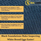 Bee Hive 8 Frame Complete Bee Hives and Supplies Starter Kit, Beeswax Coated Beehives for Beginners with Bee Hive Frame and Waxed Foundation Include 2 Deep Hive Box and 2 Medium Bee Hive Super