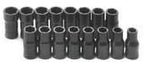 S K Hand Tools SKT756 .25in. Drive SAE and Metric Turbo Socket Set - 16 Pieces