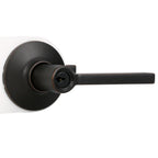 Latitude Aged Bronze Keyed Entry Door Lever