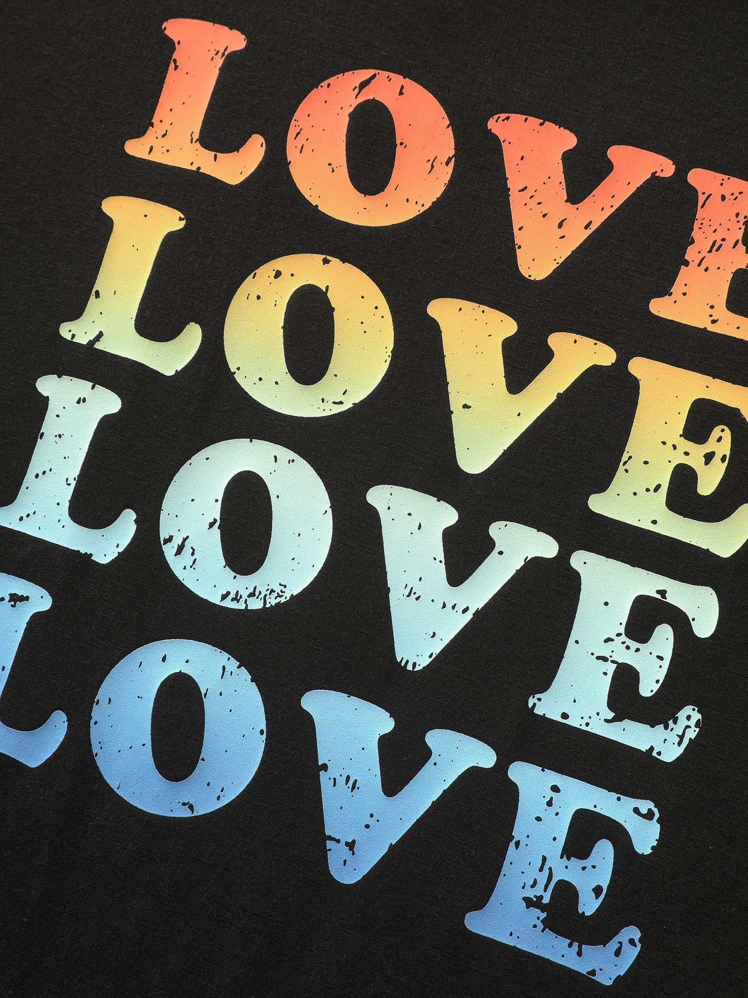 Supersoft Vibrant Love Print Stretchy Fit T-Shirt