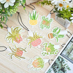 Tallew 8 Pack Car Hanging Plants Air Freshener for Women Girls Long Lasting Funny Plant Accessories Little Scented for Mirror