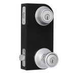 Tylo Satin Chrome Entry Door Knob and Single Cylinder Deadbolt Combo Pack