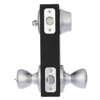 Tylo Satin Chrome Entry Door Knob and Single Cylinder Deadbolt Combo Pack