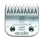 Andis UltraEd64079 Carbon Steel Detachable Blade Size 5 Skip Tooth
