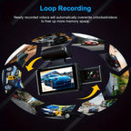 3 Inch 1080P Dual Lens Dash Cam For Cars,Front And Inside,Full HD 1080P Car Camera With Loop Recording,Night Vision,Wide Angle Car DVR Camera Car Video Recorder Vehicle Black Box