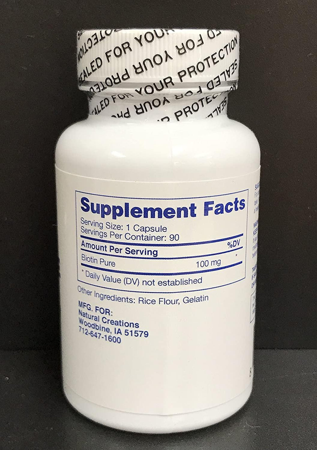 High Dose Biotin Bundle - 4 Bottles of 90 capsules each