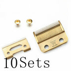 Professional Cordless Hair Clipper Blade High Carton Steel Clipper Golden Screws