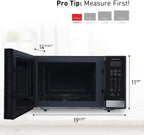 Panasonic NN-SB458S Compact Microwave Oven, 0.9 cft,  Steel/Silver