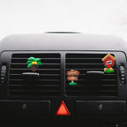 ZOSTLAND Coconut Tree Car Decorative Clip,Mailbox Car Air Fresheners,Road Signs Car Vent Clip,Auto Interior Decoration Accessories,Car Decor Gift for Women,Men (3pcs Holiday)