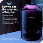 Katchy Indoor Insect Trap - Catcher &amp; Killer for Mosquitos, Gnats, Moths, Fruit Flies - Non-Zapper Traps for Inside Your Home - Catch Insects Indoors with Suction, Bug Light &amp; Sticky Glue (Black)