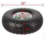 Yaheetech Solid Wheelbarrow Tires Sack Truck Cart Wheel 5/8-inch Bearings for Wagon/Lawn/Garden/Beach/Trolley/Snowblower/Generator/Hand Cart 8 Pack 10-inch