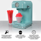 ice cream machines CLSC1AQ Classic Retro Single Countertop Snow Cone Maker, Includes 1 Reusable Plastic Cup, Aqua