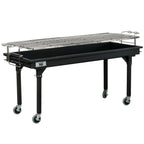 60" Heavy Duty Steel Outdoor Portable Charcoal Grill with Removable Legs & Cover