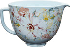 KitchenAid KSM2CB5PWG 5 Quart Stand Mixer Bowl, White Gardenia Ceramic