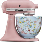 KitchenAid KSM2CB5PWG 5 Quart Stand Mixer Bowl, White Gardenia Ceramic