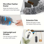 Retractable Duster For Home Living Room Bedroom, Home Cleaning Tool, Household Accessories