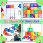 Encouraging Creativity and Developing Fine Motor Skills Magnetic Ceramic Tile Beginner Set Toy, Suitable for 3-5 and 4-8 Year Old Boys and Girls, Toddler Sensory Toy