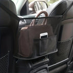 LarCapacity Car Seat Mesh Bag, Dog Bag Between Handbag Purse Clip Bag Organizer StoraPet Net Back Seat