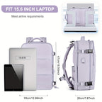 LarTravel Backpack, Carry On Backpack, HiBackpack, Waterproof Outdoor Sports Rucksack, Casual Daypack, School Bag, Fit 14 Inch Laptop With USB Charging Port &amp; Shoes Compartment