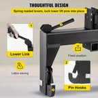 3080 LBS 3-Point Tractor  Hitch, Black
