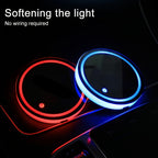 Light Up Your Car With Colorful Smart Luminous Water Coaster Atmosphere Lights!