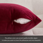 MIULEE Pack of 2 Christmas Velvet Soft Solid Decorative Square Throw Pillow Covers Set Cushion Cases Pillowcases for Sofa Bedroom Couch Car18 x 18 Inch 45 x 45 Cm