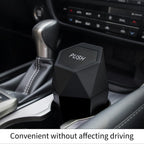 JUSTTOP Car Trash Can with Lid, Diamond  Small Automatic Portable Trash Can, Easy to Clean, Used in Car Home Office (Black)