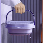 Portable Foldable Mini Washing Machine 8L High Capacity With 3 Modes Deep Cleaning Half Automatic Washt Soft Spin Dry For RV Travel, Camping