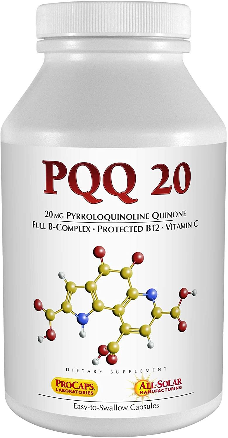 Andrew Lessman PQQ 20 - 240 Capsules – 20mg Pyrroloquinoline Quinone, Natural Protective Compound to Support Vital Organs, Heart, Brain, Liver and Immune System. Mitochondrial Biogenesis, No Additives