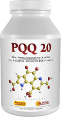 Andrew Lessman PQQ 20 - 240 Capsules – 20mg Pyrroloquinoline Quinone, Natural Protective Compound to Support Vital Organs, Heart, Brain, Liver and Immune System. Mitochondrial Biogenesis, No Additives