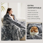 Bedsure Soft Fuzzy Faux Fur Throw Blanket Grey – Cozy, Fluffy, Plush Sherpa Fleece Blanket, Furry, Shaggy Blanket for Couch, Bed, Sofa, Thick Warm Blankets for Women, 50x60 Inches, 640 GSM