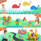 Encouraging Creativity and Developing Fine Motor Skills Magnetic Ceramic Tile Beginner Set Toy, Suitable for 3-5 and 4-8 Year Old Boys and Girls, Toddler Sensory Toy