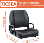 TICSEA Universal Forklift Seat,Tractor Seat with Adjustable Back,Safety Belt and Operator Position Switch,Excavator Skid Loader Backhoe Dozer Telehandler