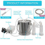 Cow Goat MilMachine, Pulsation Vacuum Pump Milker, Automatic Portable Livestock MilSupplies and Equipment with  Steel Bucket