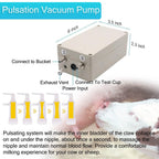 Cow Goat MilMachine, Pulsation Vacuum Pump Milker, Automatic Portable Livestock MilSupplies and Equipment with  Steel Bucket