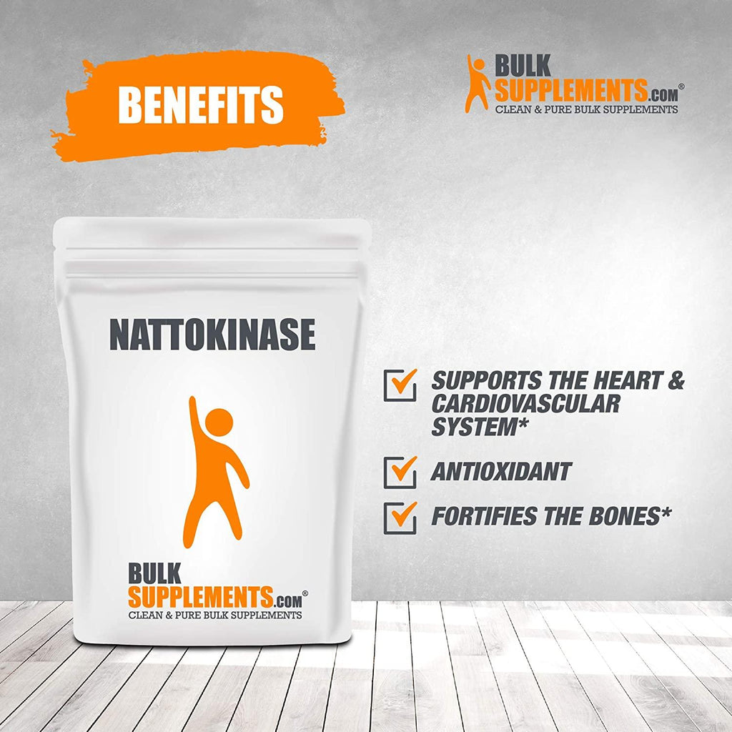 BulkSupplements.com Nattokinase Powder (500 Grams - 1.1 lbs)