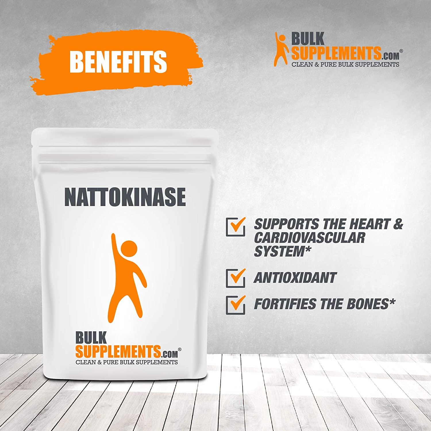 BulkSupplements.com Nattokinase Powder (500 Grams - 1.1 lbs)