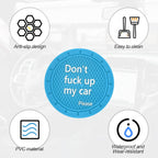 8sanlione 2 Pack Car Cup Holder Coasters, 2.75 Inch Non-Slip PVC Insert Cup Coaster, Anti-Scratch Auto Cup Mats for Women Men, Vehicle Interior Accessories for Car, SUV, Truck (D Light Blue/2PCS)