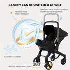 4 In 1Foldable Baby Stroller, A Good Helper For Mothers When Traveling, Shopping In Supermarkets, Baby Stroller Suitable For Christmas, Halloween, And Thanksgiving Gift