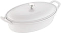 STAUB - 40508-685 Staub Ceramics Oval Covered Baking Dish, 14-inch, White