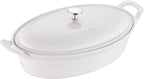 STAUB - 40508-685 Staub Ceramics Oval Covered Baking Dish, 14-inch, White