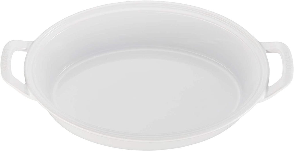 STAUB - 40508-685 Staub Ceramics Oval Covered Baking Dish, 14-inch, White