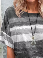 Women'S Round Neck Tie-dye Loose Fashion Short-sleeved T-shirt