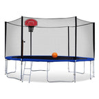 Exacme Backyard Trampoline with Basketball Hoop and Outer Enclosure, High Weight Limit, 6180-T12